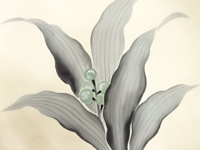 JAPANESE KIMONO / ANTIQUE NAGOYA OBI / SILK / SHIOZE / GRASS SEED